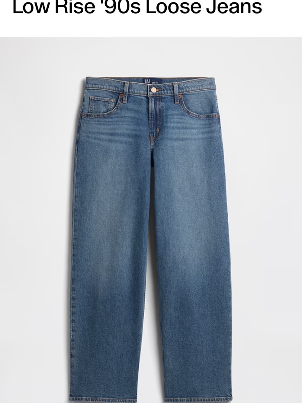 NWT GAP Women's 90’s Loose Jeans in Medium Blue Wash size 16